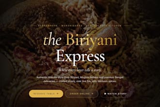 design a modern restaurant website with online ordering