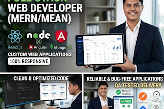 build a custom full stack web application using mern or mean stack