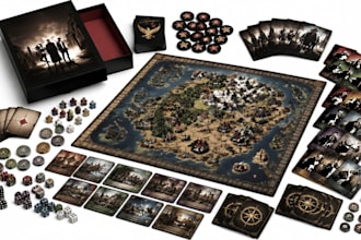 design board game card game tabletop cards box game rulebook tarot card game art