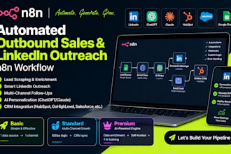 build an automated outbound sales and linkedin outreach n8n workflow