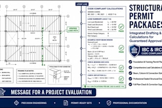 prepare california foundation framing plans, beam design and load calculations