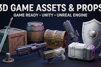 create game ready 3d assets and props for unity and unreal engine