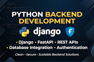 develop python django and fastapi apis