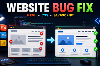 fix HTML CSS and javascript bugs on your website