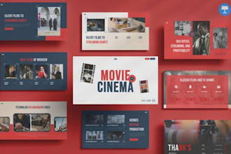 design cinematic film pitch deck, movie powerpoint presenation and TV pitch deck