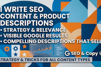 write SEO optimized product descriptions