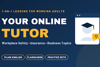 be your online tutor for online course, online university