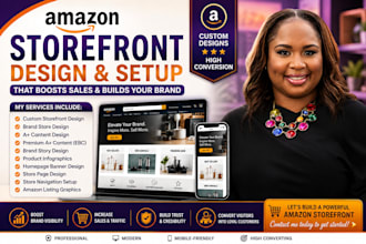 design amazon storefront, brand store, amazon a plus content for amazon store