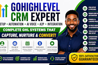 build gohighlevel website landing page sales funnel ai automation ghl CRM setup