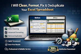 clean, format, fix, and deduplicate your excel spreadsheet
