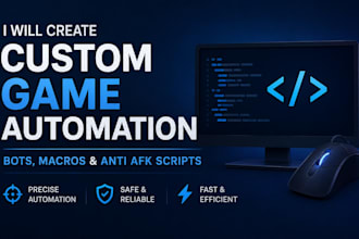 create custom game automation bots, macros, and anti afk scripts