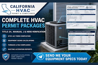 prepare title 24 energy compliance reports for hvac changeouts and retrofits
