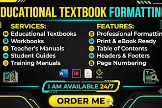 design educational textbooks, training booklets, curriculum and grade manuals