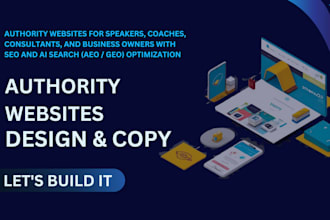 design an authority website for speakers and coaches with ai search SEO