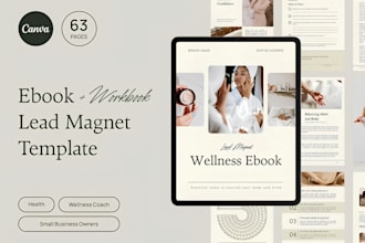 canva wellness ebook, yoga coaching guide and holistic health fitness workbook
