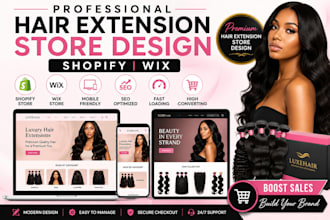 design hair extension shopify store hair extension website wix hair extension