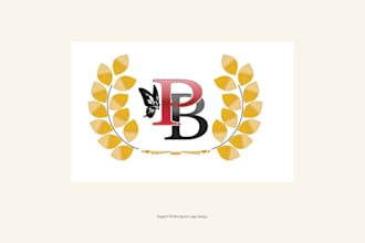 design luxury monogram logo with elegant  brand identity