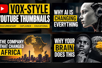 design high CTR vox style youtube thumbnails