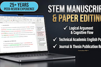 line edit and review your stem research paper or academic manuscript