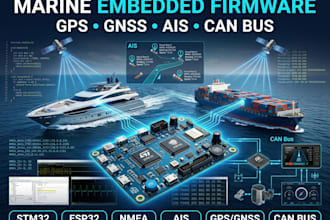 develop gps gnss ais marine embedded firmware with can bus stm32 esp32