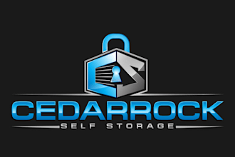 create a unique storage logo with a clean and memorable