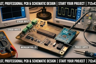 create custom pcb design, circuit schematic, layout and gerber files