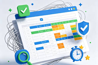 clean, organise your excel data and provide professional research support
