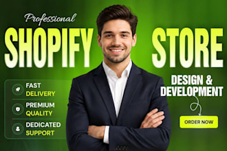 design modern shopify store or shopify dropshipping store