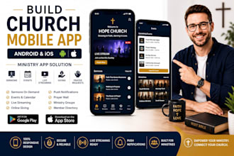 build church mobile app android ios ministry app sermons events live streaming
