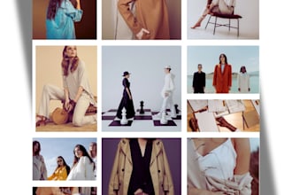 create fashion moodboard, collage  and socialk