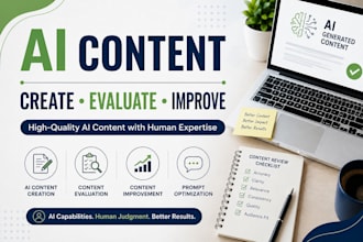 create, evaluate, and improve ai generated content for education