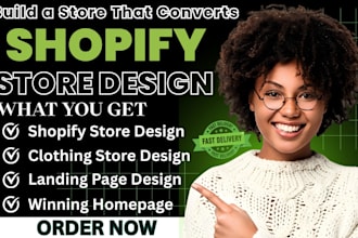 design or redesign a modern shopify store website