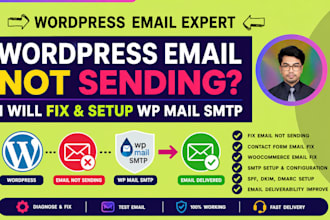 fix wordpress email not sending and setup wp mail SMTP