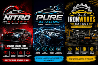 design auto detailing , racing and automotive logo