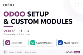 do odoo 15,17,18,19 setup, customization