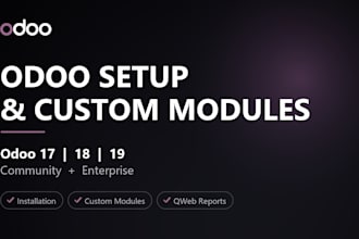 do odoo setup, customization and module development