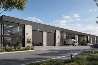 design 3d warehouse, commercial and industrial building realistic renders