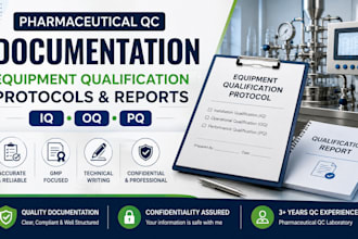 write equipment qualification protocols and reports