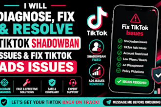 diagnose fix and resolve tiktok shadowban issues fix tiktok ads issues