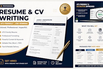 write an ats friendly resume and CV