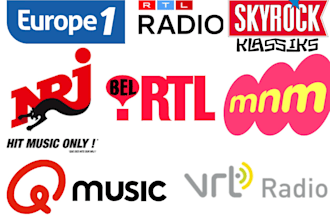 organically broadcast, airplay your music on french and belgium radio stations
