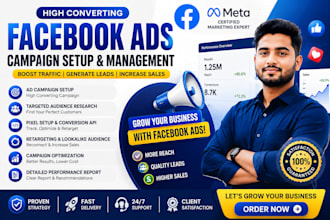 setup and manage facebook ads with pixel and audience targeting
