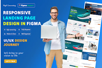 design landing page in figma uiux high converting design