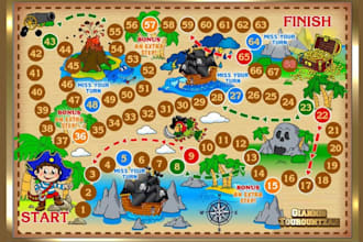 design a custom board game card game tabletop board cards and game assets