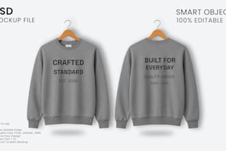 create professional PSD apparel mockups for clothing brand