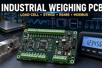 develop digital weighing system din rail adc pcb load cell industrial automation