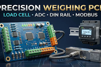 design digital weighing system load cell 24 bit adc pcb din rail hx711 ads1232
