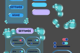 create custom game gui, UI assets and interface elements