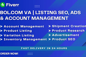 manage bol com account, listings, ads and seo optimization