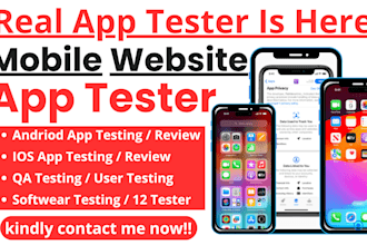 do app testing android app testing ios app review user testing website testing